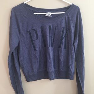 PINK crop long sleeved tee